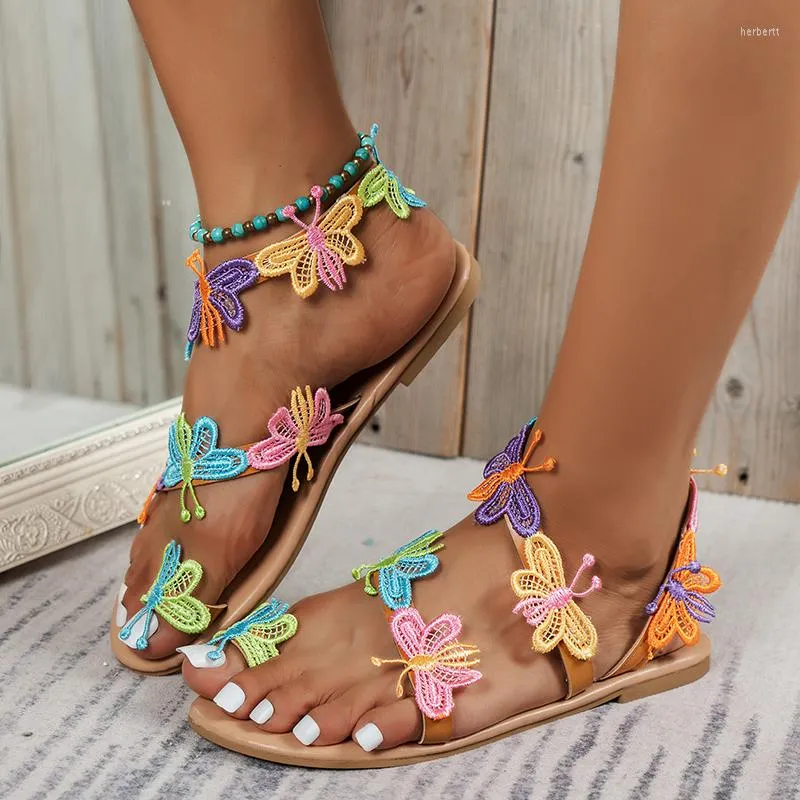 Summer splicing flat sandals cheap