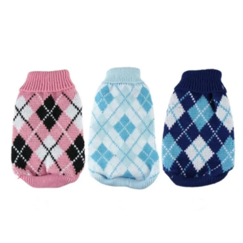Dog Apparel Breathable Pet Autumn Warmer Sweater Universal Puppy Clothes Soft Clothing High Collar Winter Coat XS-XXL