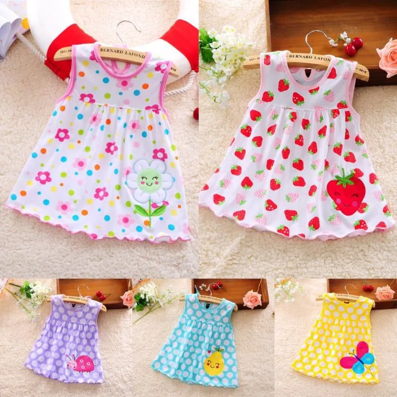 Girl Dresses Girl's Random Style Selling Summer Baby Kids Princess Cotton Dress Girls Infant Night Sleeveless 0-18months