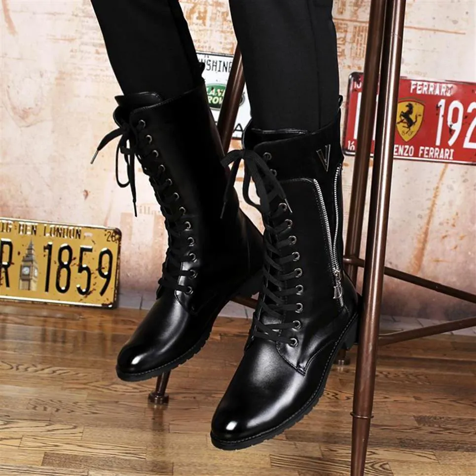Mens long top boots