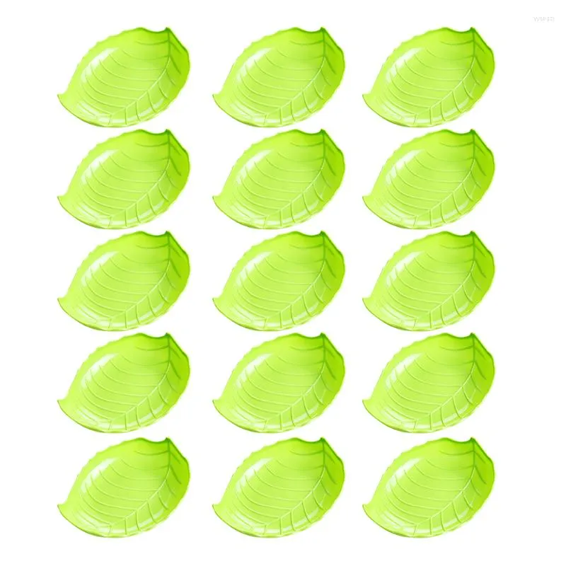 Setwares Sets 15 -stcs Tray Tropical Party Decorations Leaf Snack Trays El -platen voor thuis