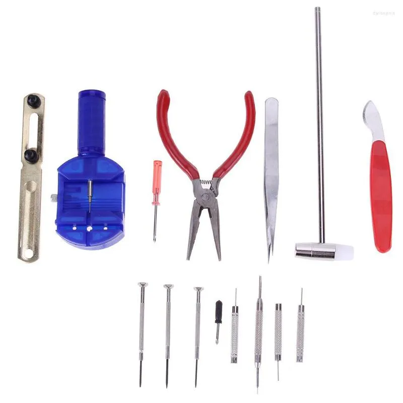 Titta på reparationssatser Beafiry Reparation Tools Kit Hållbar PRY SCREWRIVER CLOCK Remover Case Opener Spring Bar Tool Sets