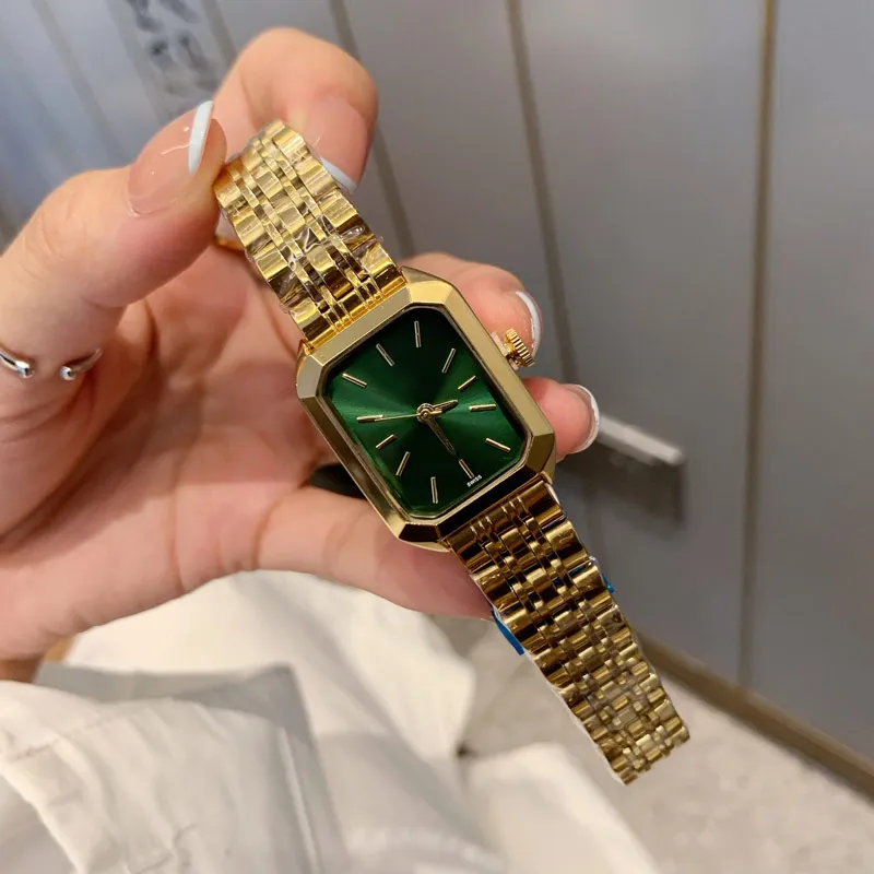 Lüks Bayanlar Saatler En İyi Marka Tasarımcı Dikdörtgen Lady Tüm Paslanmaz Çelik Bant İzleyin 23mm Knowlwatches Yüksek Kaliteli Kadınlar Doğum Günü Noel Sevgililer Günü Hediyesi