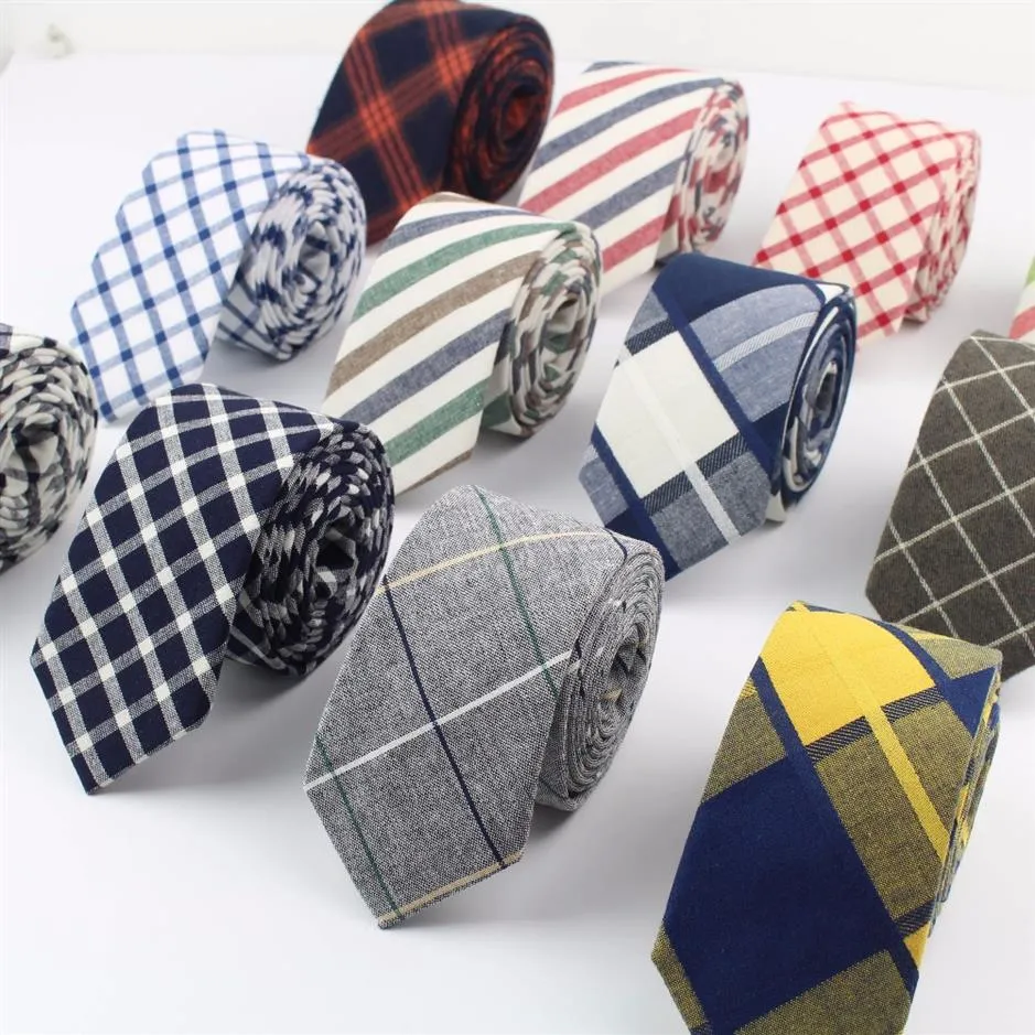 Kommerzielle Baumwollkrawatte, klassische Farbe, Regenbogen-Nähte, schöne gestreifte schmale Herren-Krawatte, handgefertigte Designer-Krawatten322K