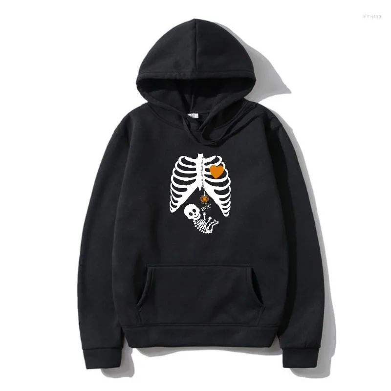 Men's Hoodies Pregnan Skeleton Halloween Costume Women Outerwear BOY GIRL BABY Maternity Gift