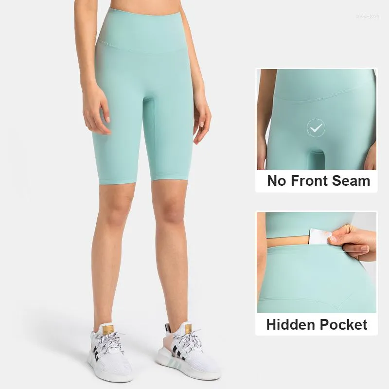 Active Shorts ABS LOLI Gym Workout Women With Inner Pocket High Waist Biker 10 Buttery Soft Yoga Running Sports