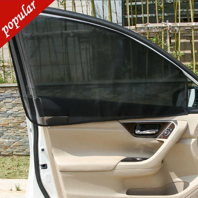 NOWOŚĆ 2PCS Universal Car Sunshade Magnetyczna Kurtyna oddychająca siatka przeciwcależna Sun Sun Cover okno okładka letniej Ochrony Film okna