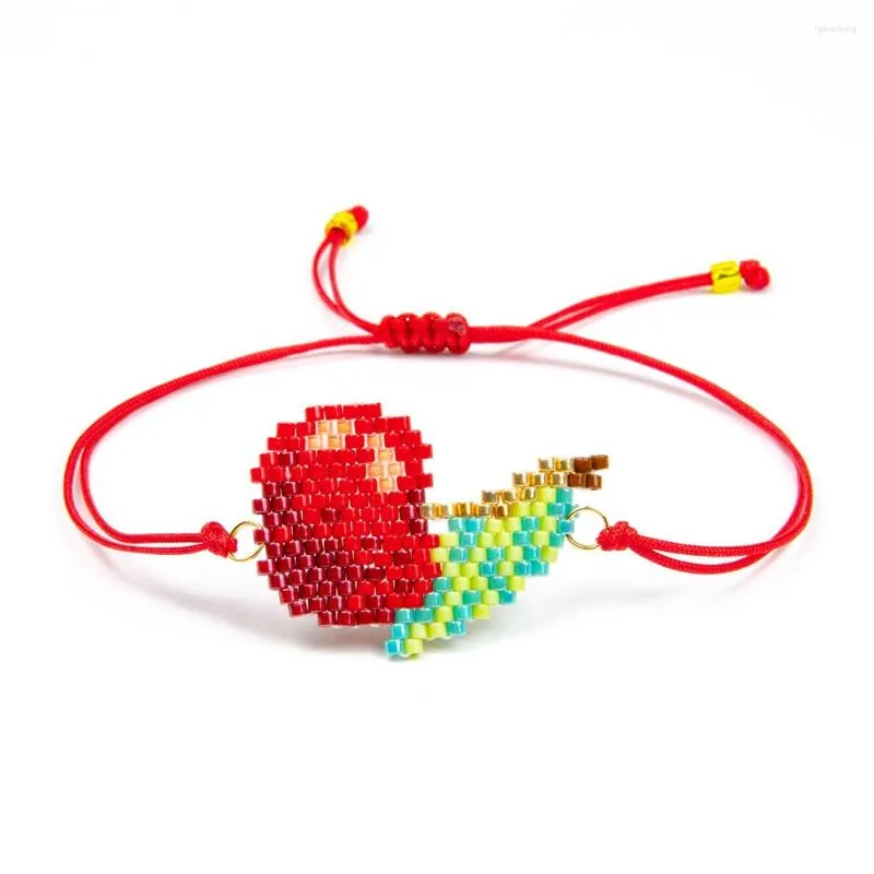 Link Armbanden Yastyt Miyuki Handmade Red Cord Delilca zaad kralen kersen sieraden armband met meerdere kleurendraad pulsera de hilo