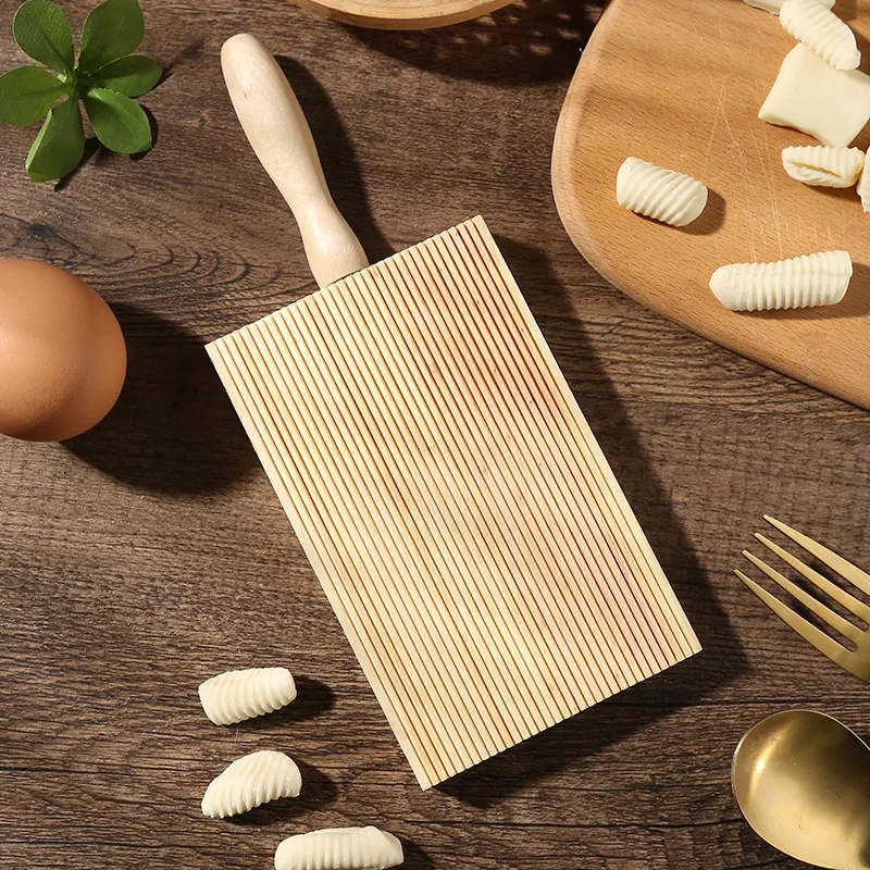 200stKitchen Accessories Noodle Maker Wood Rolling Spaghetti Macaroni Gnocchi Garganelli Pasta Butter Board Paddles Tools Tools