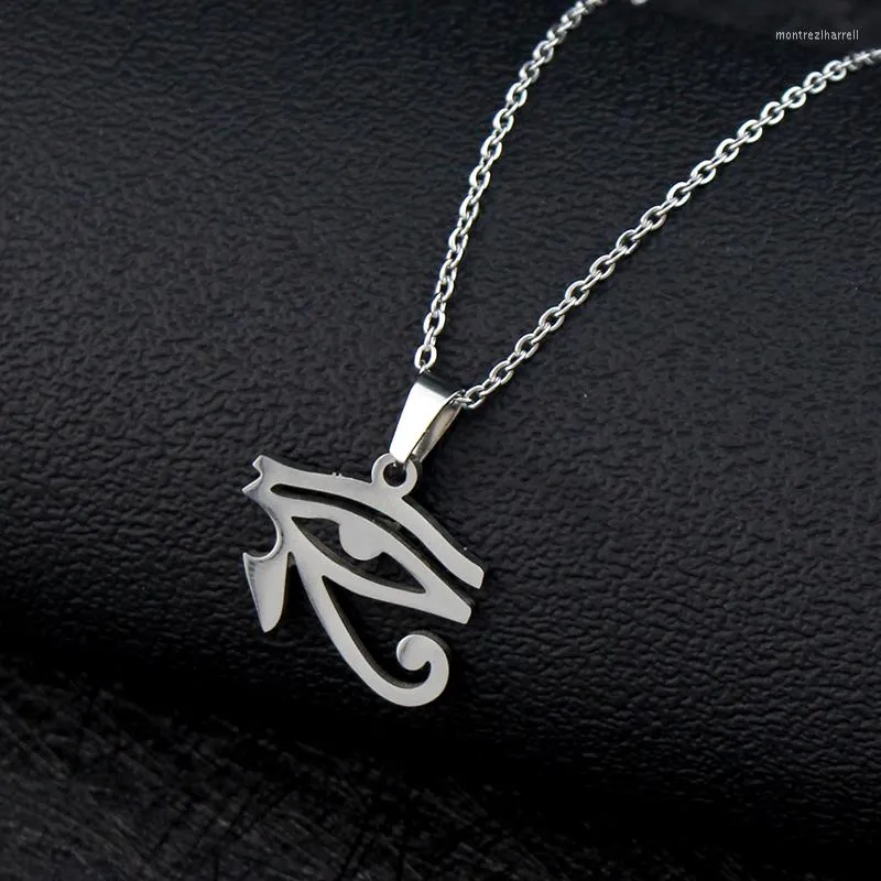 Eye Of Horus Necklace Silver Pendant - Heart Mala Yoga Jewellery