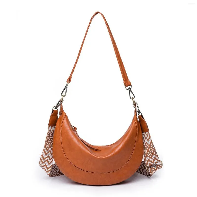 BROMEN Hobo Bags for Women Leather Handbags Designer Shoulder Bucket  Crossbody Purse,Color - Brown