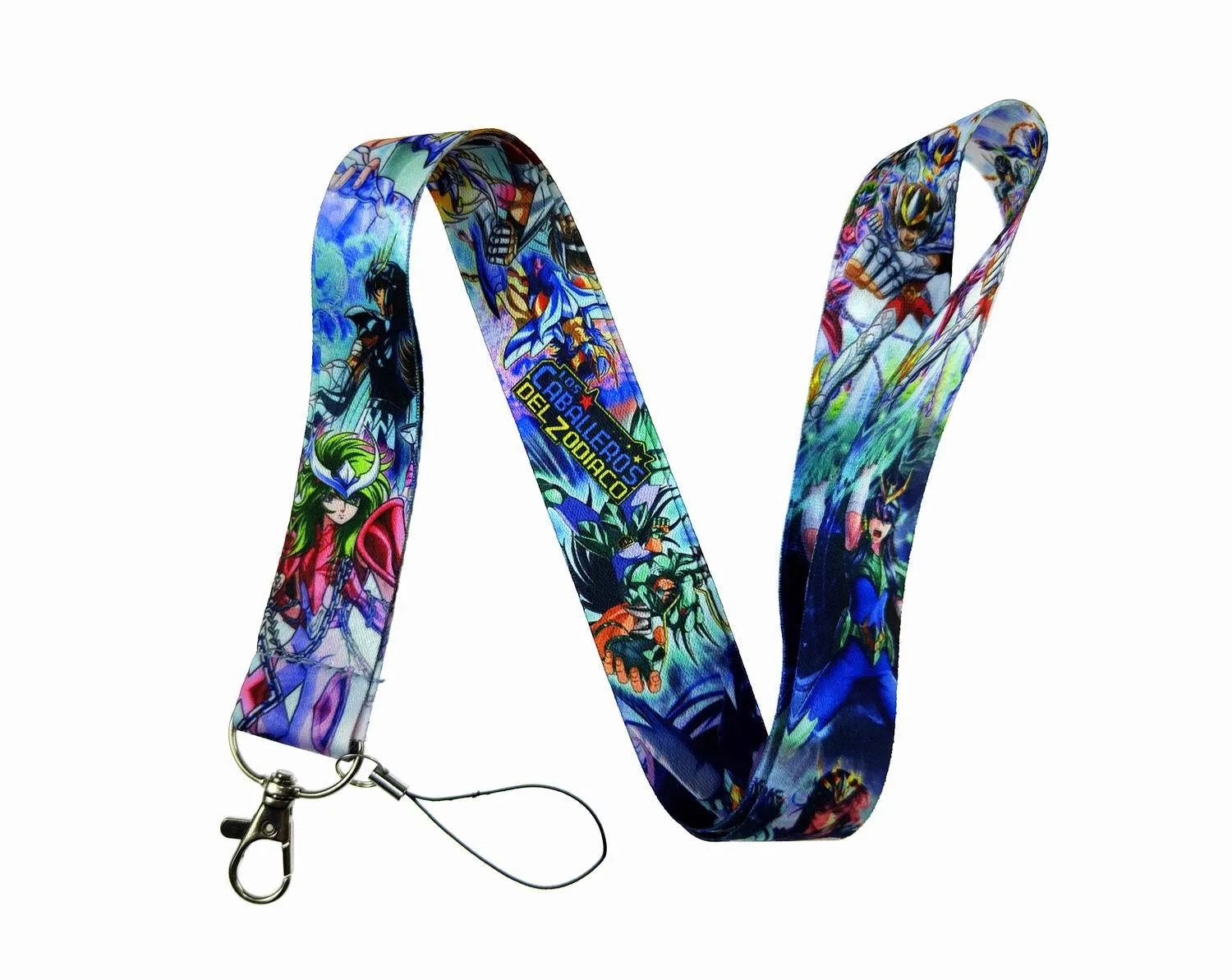 Japanischer Anime Designer Schlüsselanhänger Saint Seiya Manga Umhängeband Lanyard für Ausweis Schlüsselanhänger USB Ausweishalter Schlüsselanhänger Riemen Seil DIY Lariat Lanyard dhgate