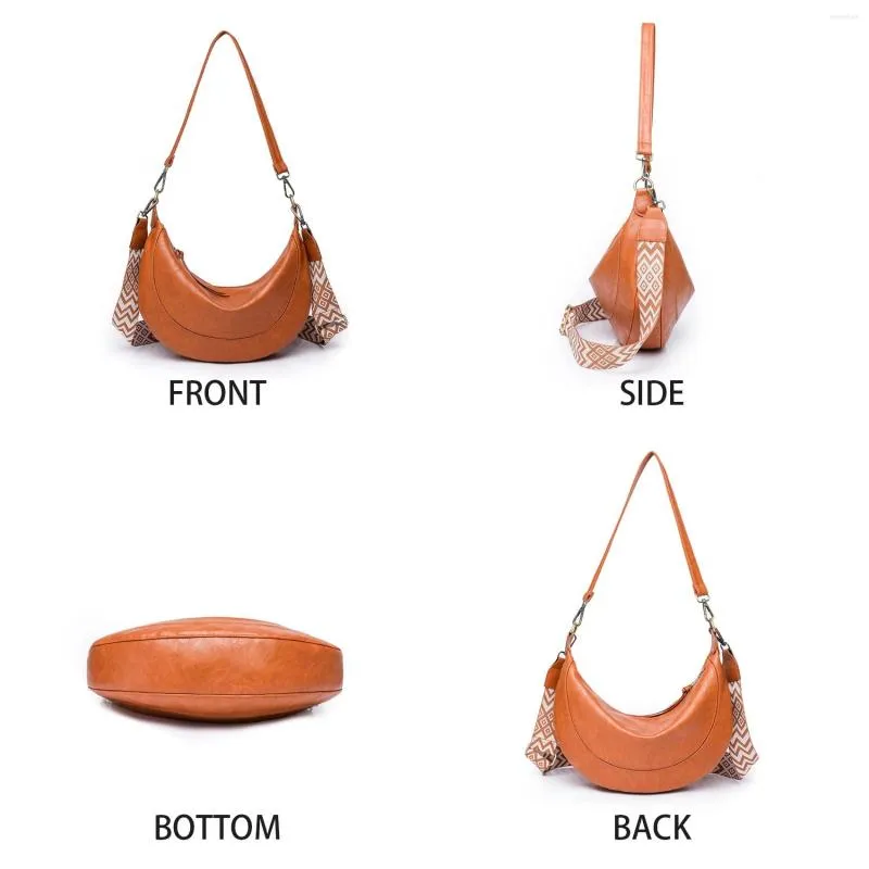 Crossbody Bag for Women Leather Hobo Handbags Guitar Strap Purse
