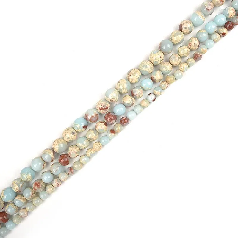 BEADS MULTICOLOR ROUND STONE SOLGO 4/6/8/10MM Imperador Fazendo acessórios de jóias DIY Preferidas GEM 15 polegadas H362