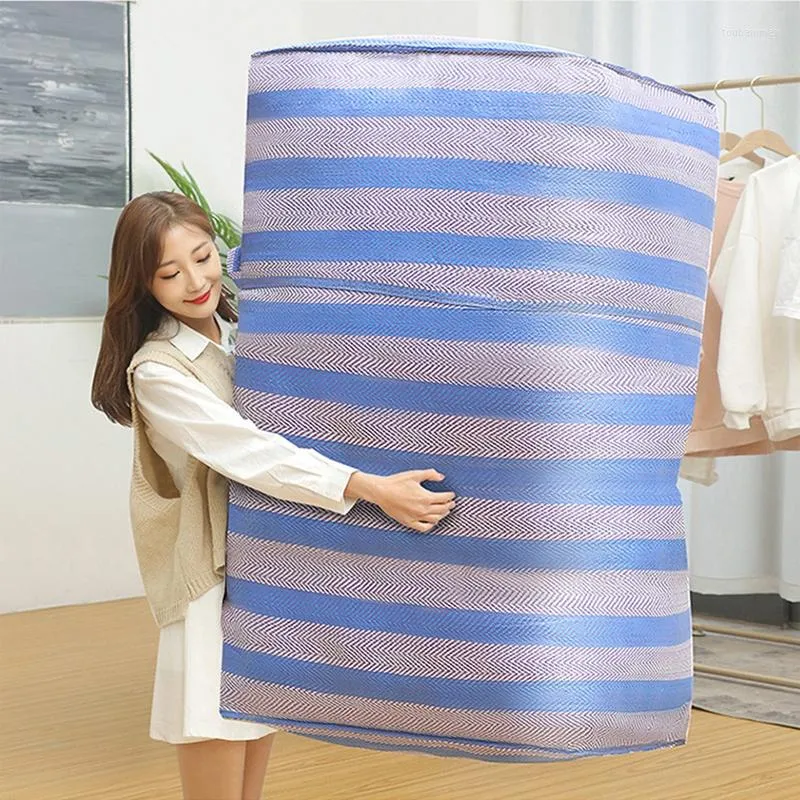 2PCS Heavy Duty Extra Large Storage Bags Blue Moving Bag for