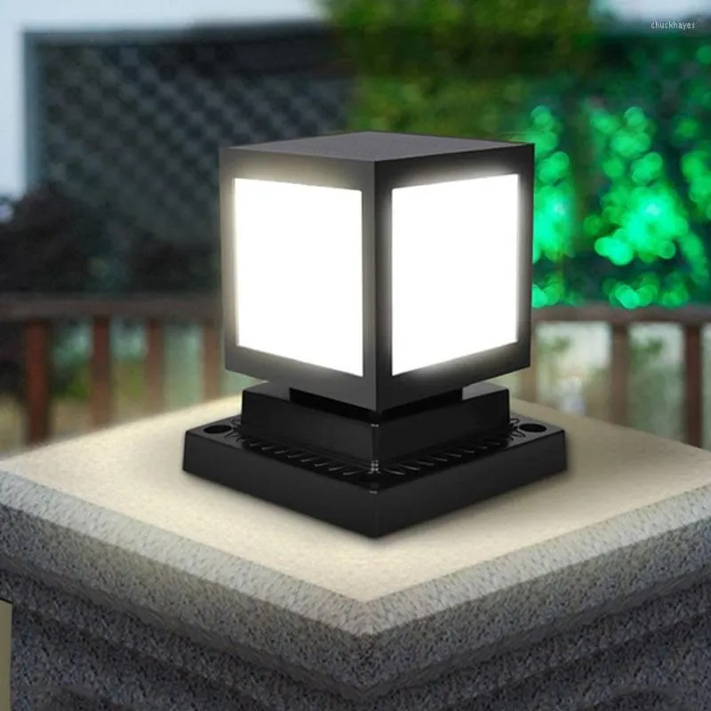 Thrisdar Modern Solar Landscape Pillar Lamp Garden Villa Postlampor FRAND Dörrstaket Säkerhetsljus