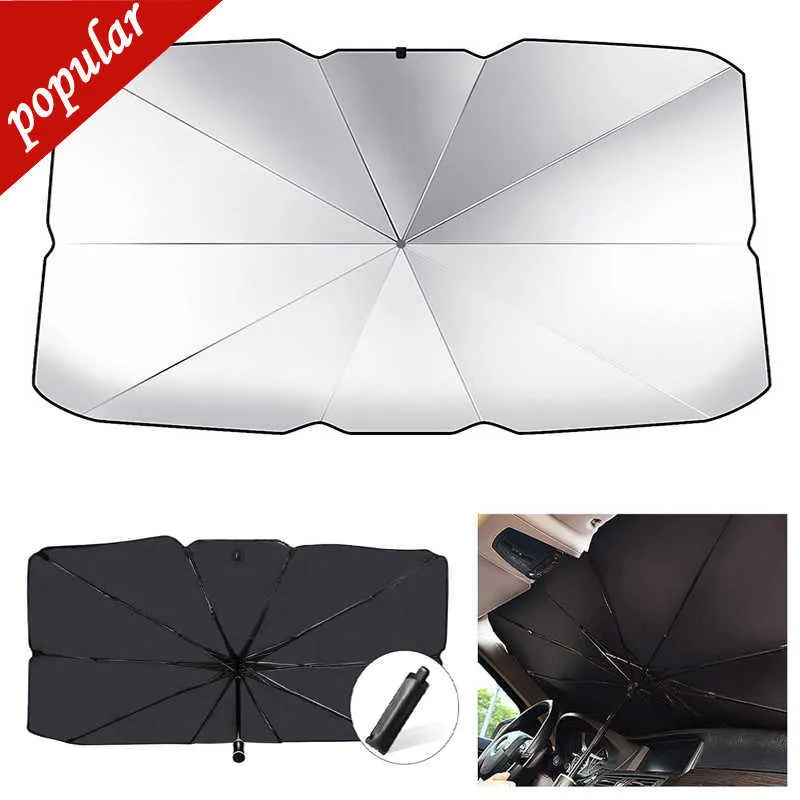 Nieuwe auto Sunshade Paraplu Auto Sun Shade Protector Parasol Summer Sun Interieur voorruitbeveiliging Accessoires voor automatische schaduw