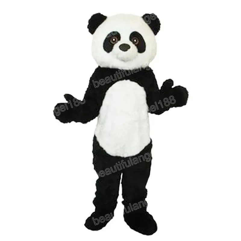 Kerst Panda Mascot Costume Catoon Character Outfit Pak Halloween volwassenen Maat Verjaardagsfeestje Outdoor Carnival Festival Fancy Dress