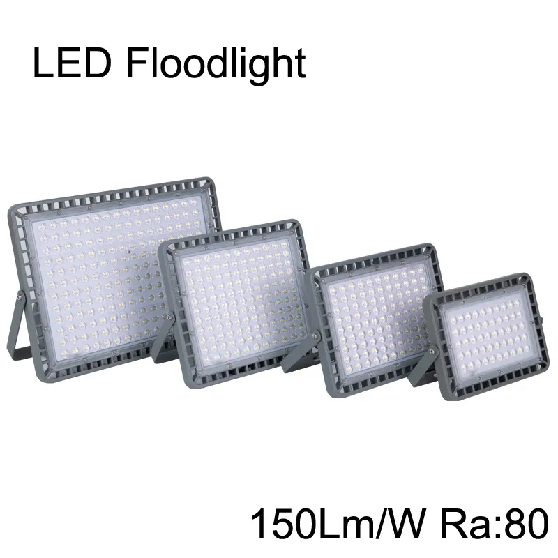400W 300W 200W 100W LED FloodLights 150Lm/W Ra80 Cool Warm White Outdoor Spotlight Yard Garden Lamp IP67 crestech168