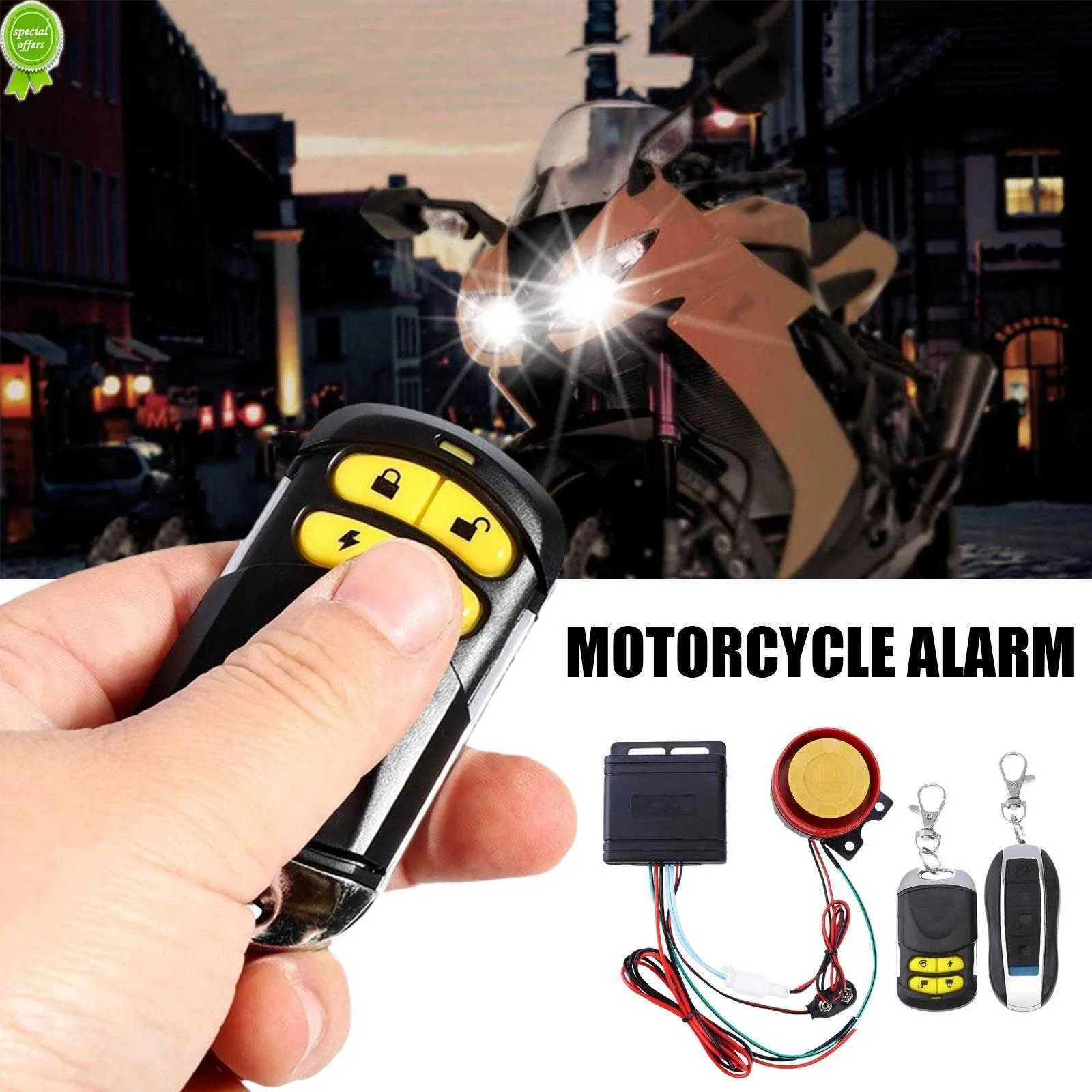 Voiture moto vélo antivol système d'alarme de sécurité 1 ensemble 12 V télécommande étanche moto antivol alarme moto haut-parleur