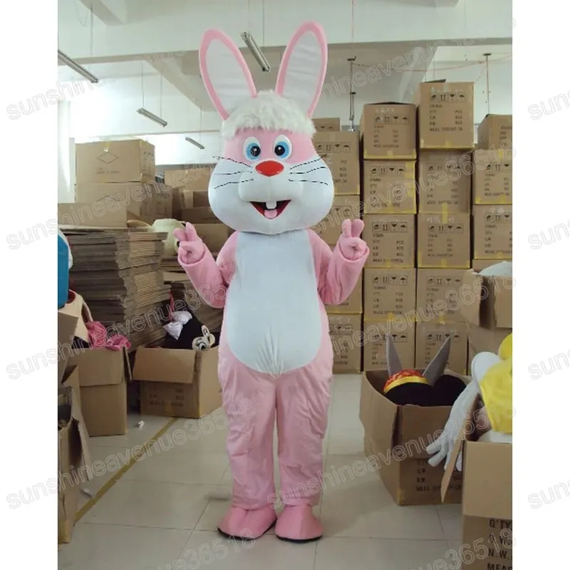 Personalizzazione del costume della mascotte del coniglio rosa di Halloween Personaggio a tema animale Carnevale Adulti Festa di compleanno Vestito operato