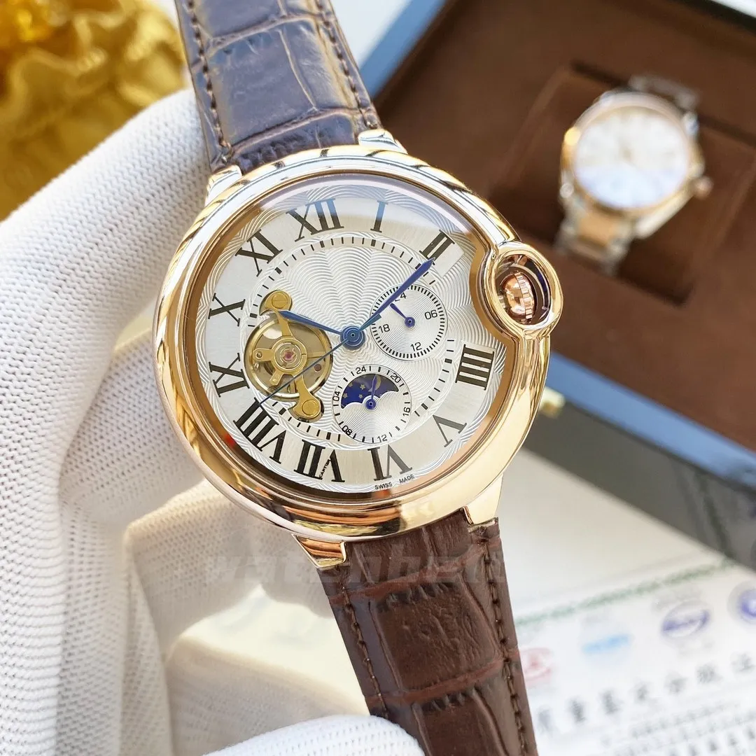 Herren Designer Uhren hochwertige vollautomatische mechanische Bewegung 316 Stahlkoffer Klassiker großer Schwungrad Boutique Man Watch Geschenk