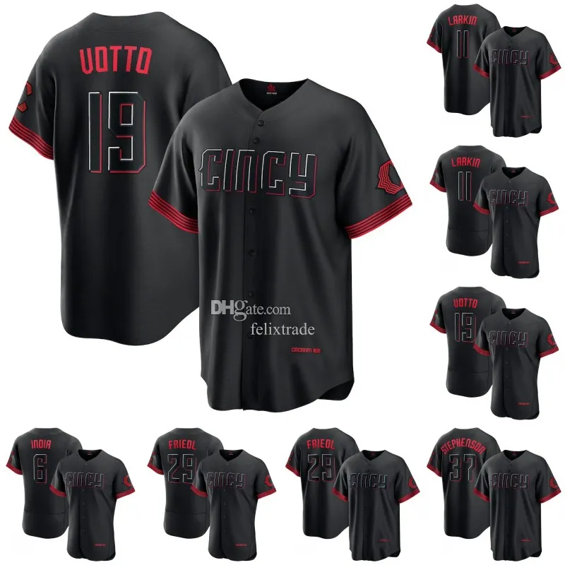 Joey Votto Reds City Connect Jersey Hunter Greene Jonathan India