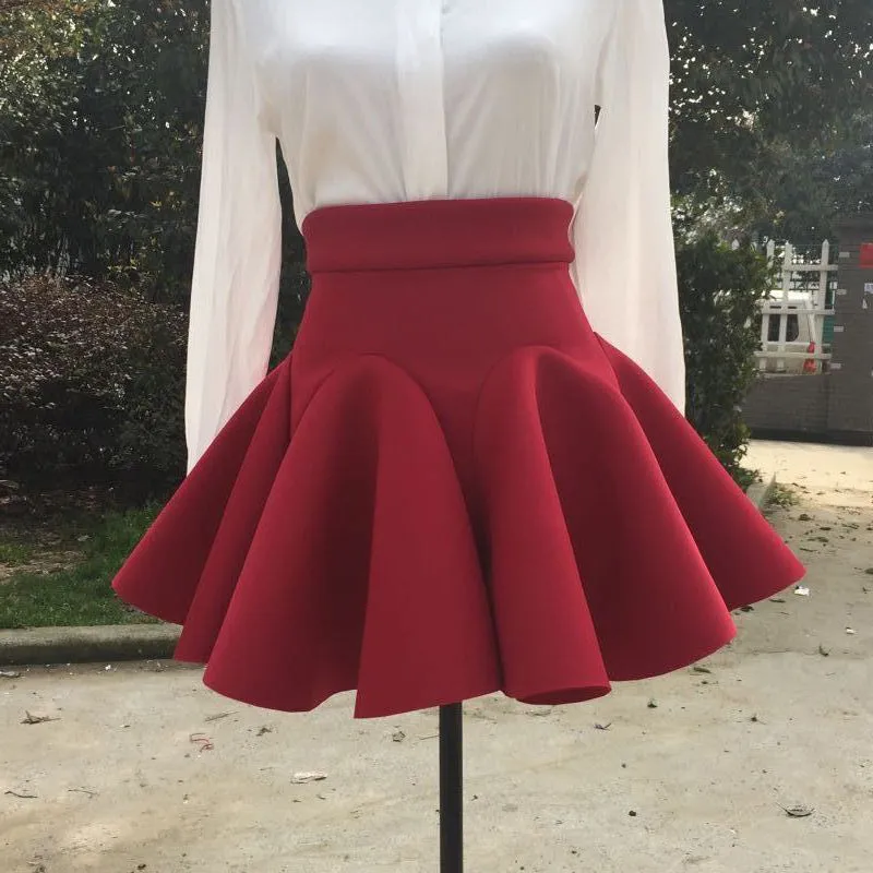 High Waist Pleated Short Pleated Skirt Elegant Mini Flared Fashion For Women Red Black And White Available In Sizes S 2XL Jupe 0222 69 From Wudongna 28.87 DHgate.Com