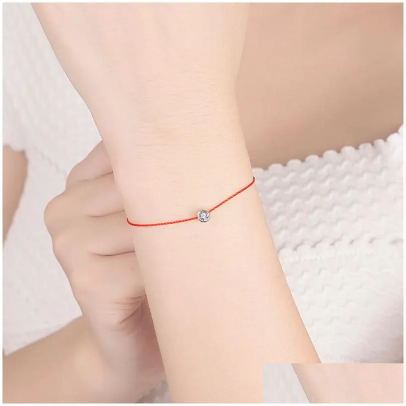 Bracelets de charme Bracelet Plum Flower Casal Woman Line Red Thread String Cord