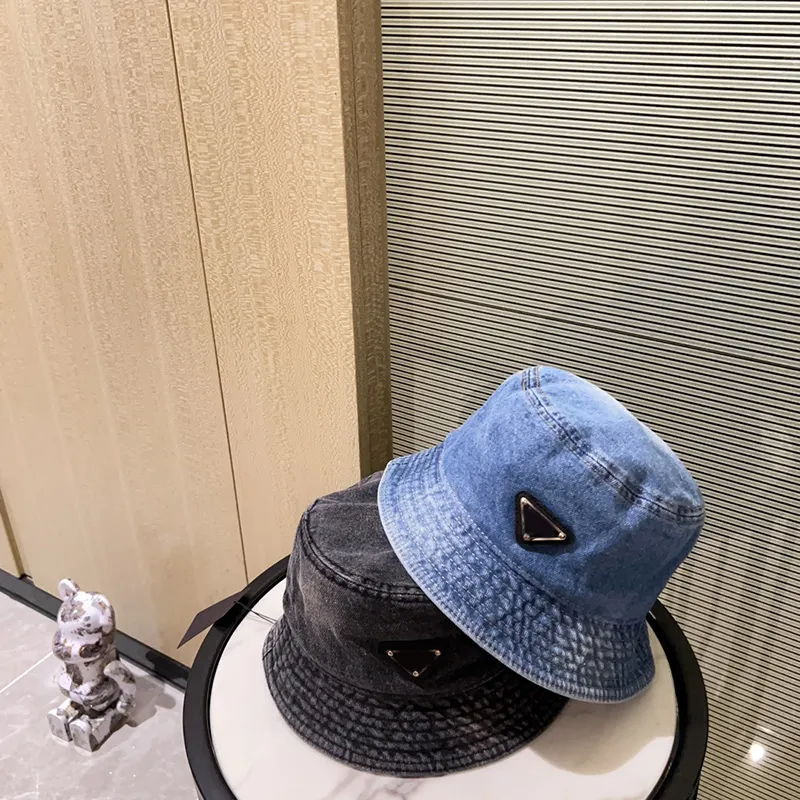 2023 Nieuwe versleten cowboy hoed modeheren zwarte emmer hoeden luxe ontwerper dames visser map