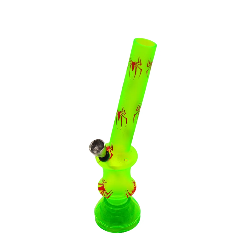 Bongo de acrílico de 216 mm com tigela de metal de 15 mm Base Base Base Fumando Tubos de Água Tobacos Bongos de Bonganchas Acessórios para fumantes por atacado