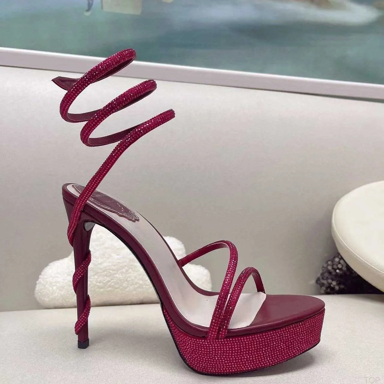 Rene Caovilla heels Sandals for Women 7.5CM Heel Transparent  Rene caovilla heels valentine’s Day, 2020 edition display picture 1
