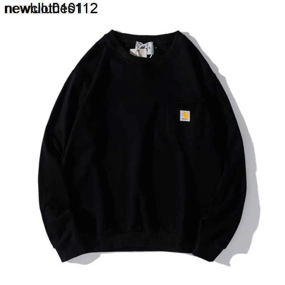 Nieuwe herenkapjes sweatshirt Noord -Amerika merk Carhart Sweater klassiek pocket geweven label dunne jas losse ontwerp36ess