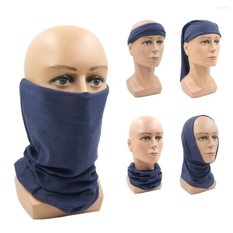 Scarves Navy Blue Fishing Neck Gaiter Waterproof Face Shield Headband Unisex Magic Scarf Multifunction Outdoor Bandana Buffs Hood DC020