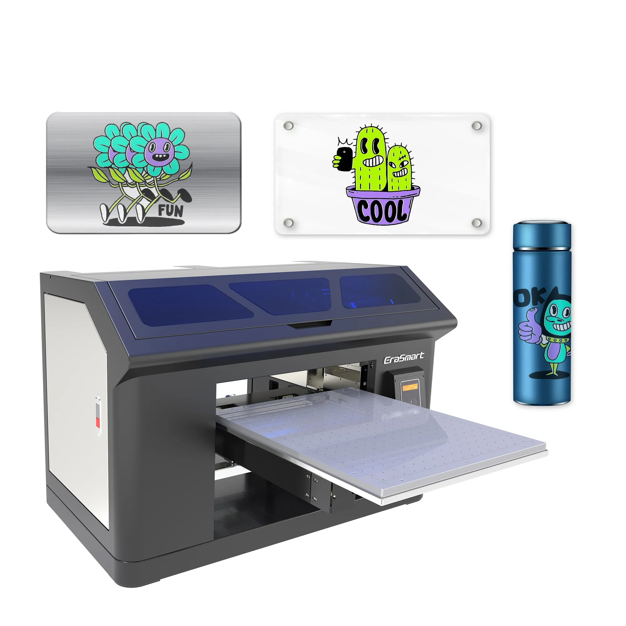 Erasmart Surprise Price 3545 UV Flatbed Vinyl Sticker Printer With A3+  Size, Wood Phone Case, And Printing Machine From Erasmart, $3,011.16