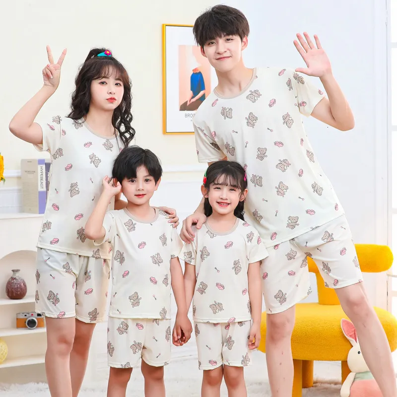 Summer matching family pajamas top