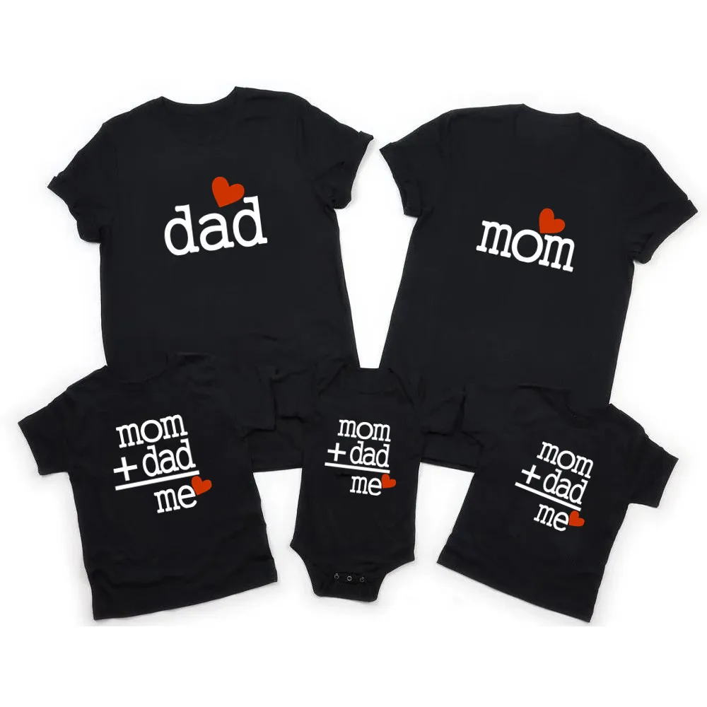 Famille Matching Tenues maman papa moi père fille fils vaches look tshirt et bébé enfants 230512