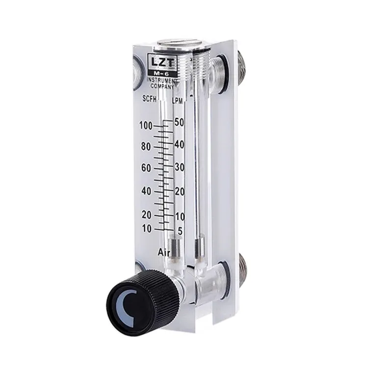LZT-6T Panel Flüssigkeitsdurchflussmesser Luftdurchflussmesser Rotameter 2-20 4-40 6-60 10-100LPH 10-70GPH 16-160 25-250 100-500 100-1000 ml/min