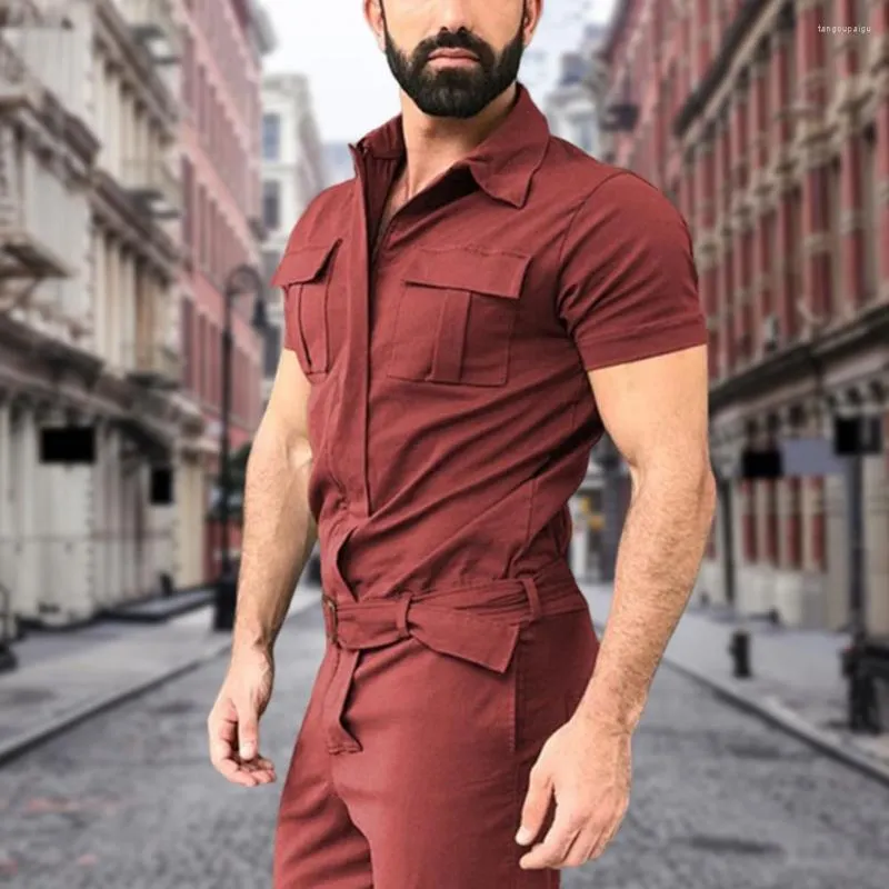 Men jumpsuit on sale short