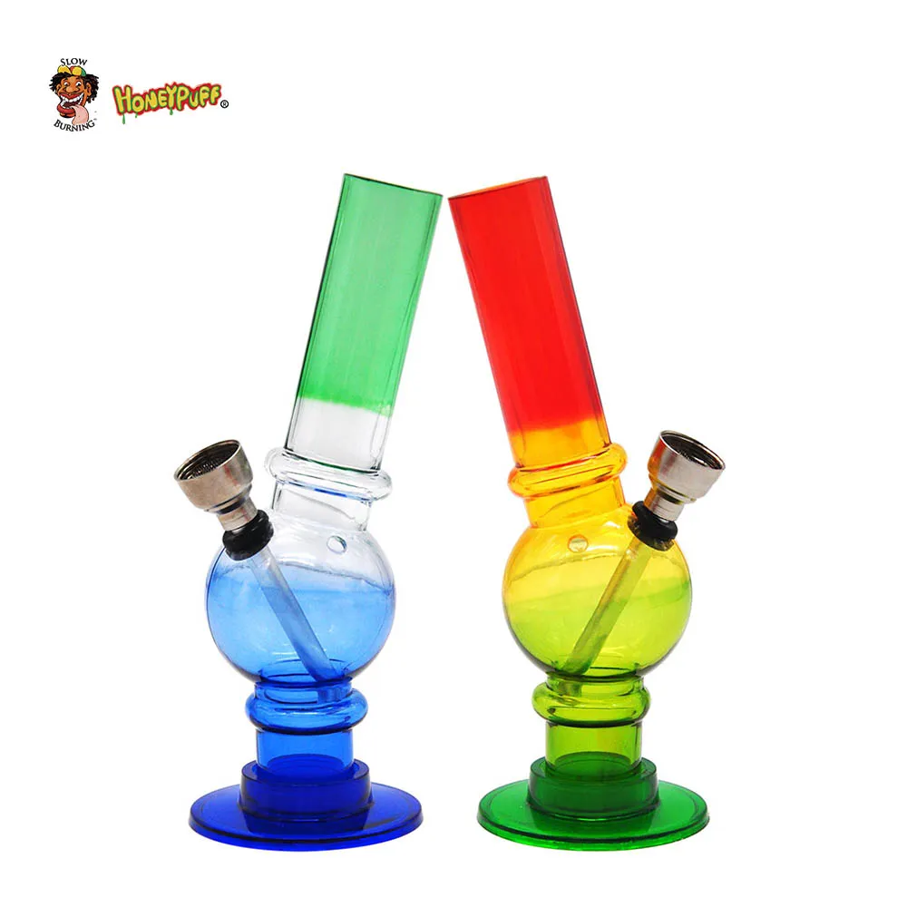 150mm Fumar Mini Bongo Acrílico com 15MM Metal Bowl Padrão Mix Color Tubulação de Água Popular Acrílico Tabaco Hookah Bongs Acessório para Fumar