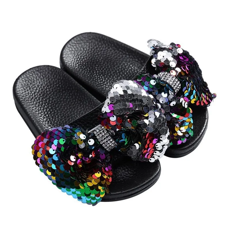Children's sequin slippers sales