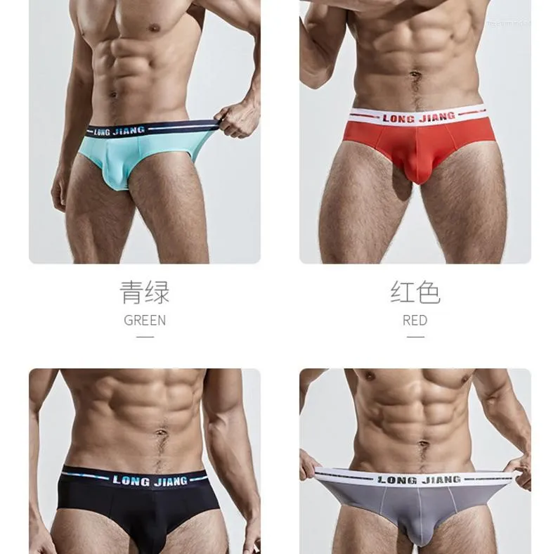 Underpants Wholesale Low Price High Quality 10pcs/lots Sexy Ice Silk Men's Breathe Ventilation Briefs Underwear (10n