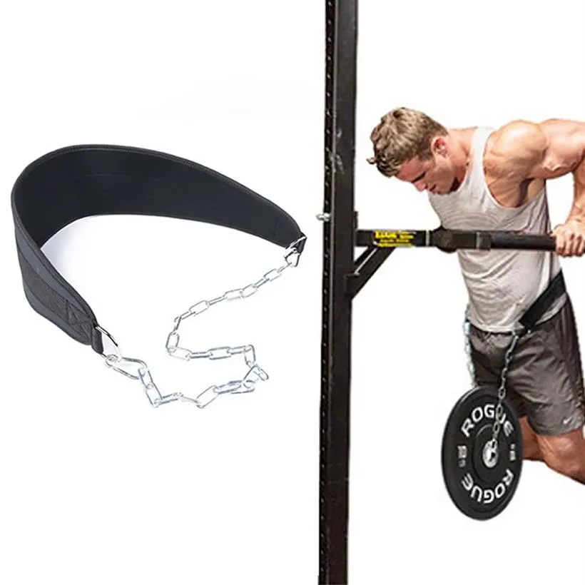 Cintura per pesi fitness Cinture per immersione regolabili Pull-up Allenamento muscolare Cinghia di sostegno per la schiena con catena Single Double256L