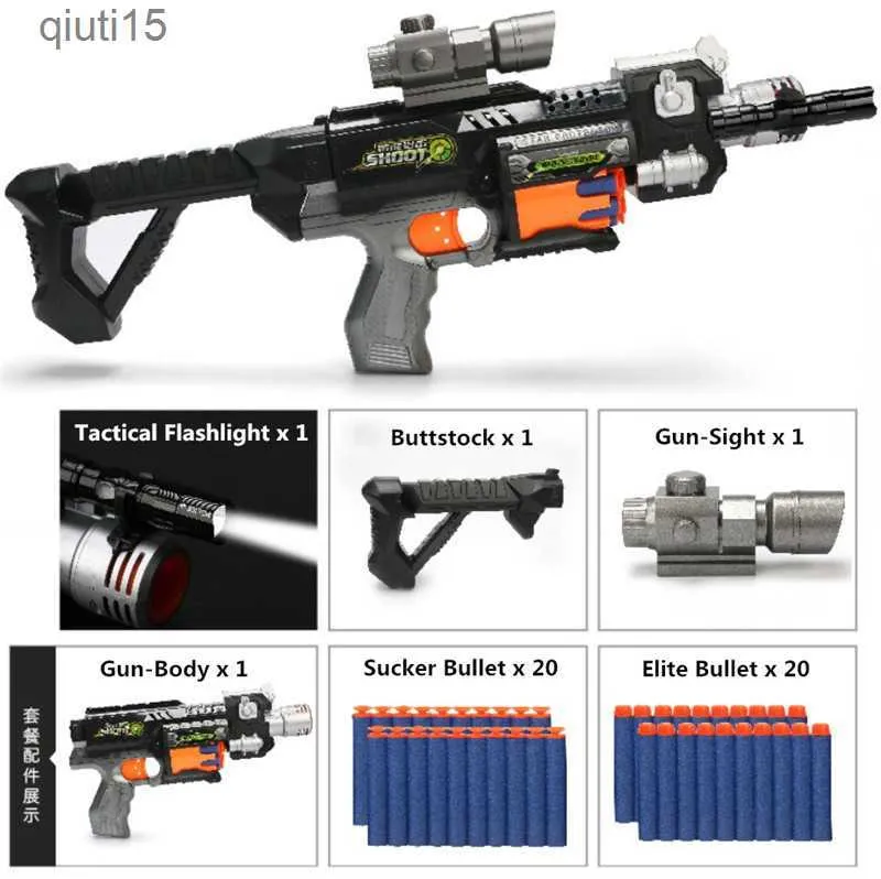 Gun Toys Nieuw M4 Electric Burst Soft Bullet Gun Suit voor Nerf Bullets Toy Rifle Gun Dart Blaster Children's Best Gift Toy Gun T230515