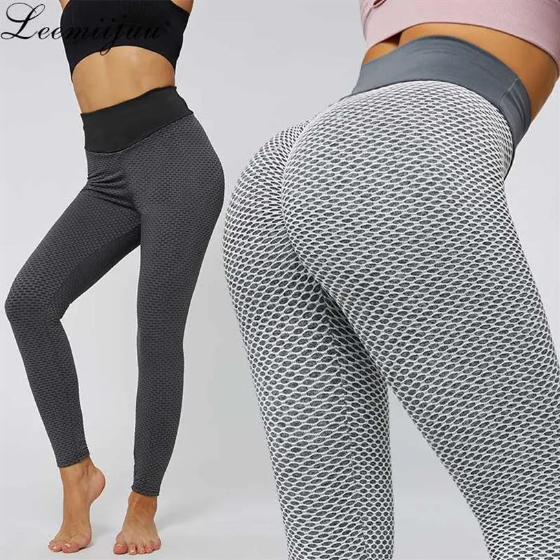 Leemiijuu plus storlek XXL Kvinnor Yoga Pants Sport Leggings Push Up Tights Gym träning Hög midja Fitness Running Athletic Trousers266o