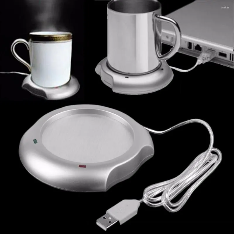 Table Mats USB Isolation Soucoupe Chauffe Électrique Multi-fonction Tasse À Café Tasse En Alliage D'aluminium Pad