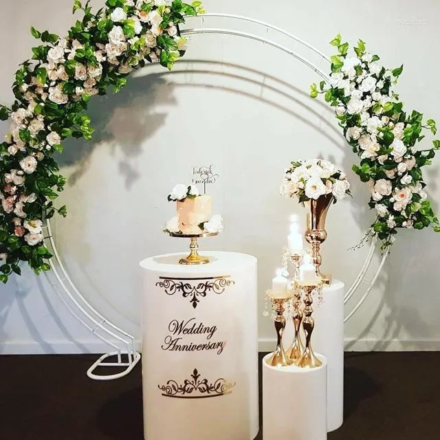 Festdekoration 3 st/set) hög kvalitet en uppsättning av 3 bröllop piedestal cake sockel bord stativ baby shower dekor yudao596