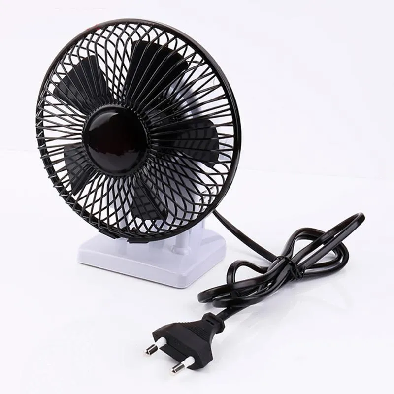 Fans R9ud oss ​​EU UK PLUG AC 110V 220V Electric Fans 5 tums Table Metal Fan Liten skrivbordsfläkt för hem- och kontor Personligt fan