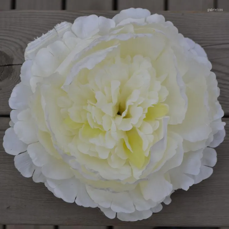 装飾的な花ビッグシルクペーニーヘッド20cm dia.elパーティー家庭の結婚式の装飾偽の人工牡丹の花の頭