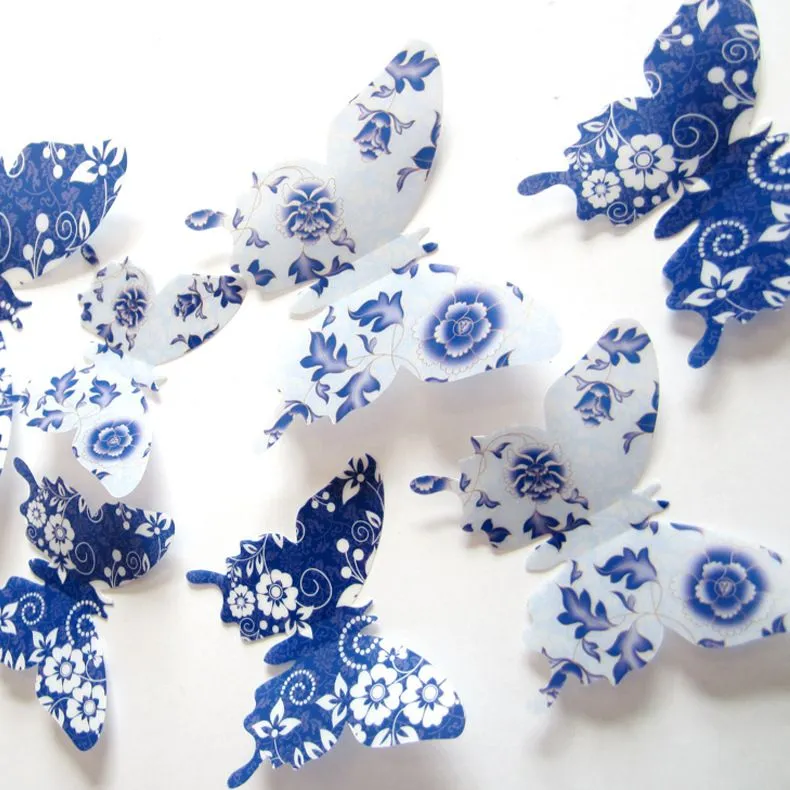 3D creux PVC papillon aimants pour réfrigérateur Stickers muraux pour mariage décoration de la maison salon décor Art papillons décalcomanies 12 pièces/ensemble